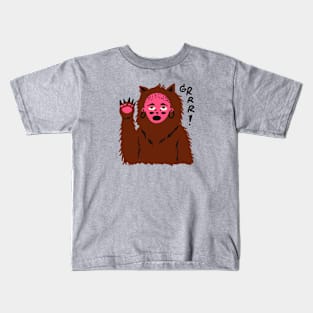 Scary Bear Grrr Kids T-Shirt